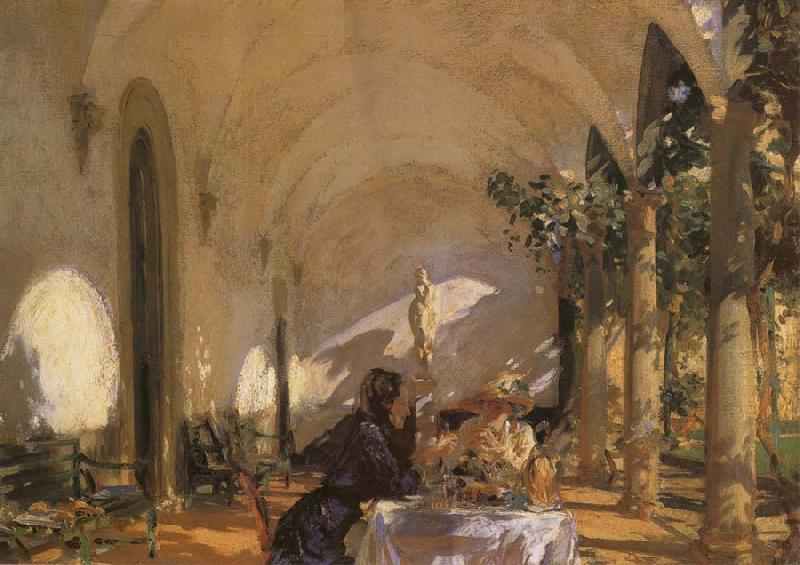 John Singer Sargent Breakfast in the Loggia France oil painting art